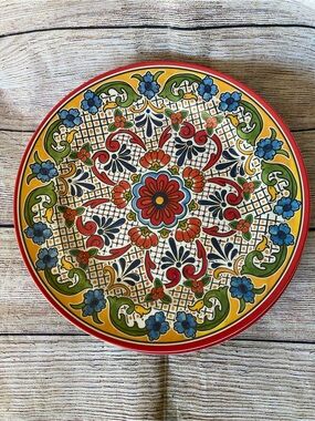 Panama Jack Colorful 11” melamine plates - Red, Yellow, Blue, Green